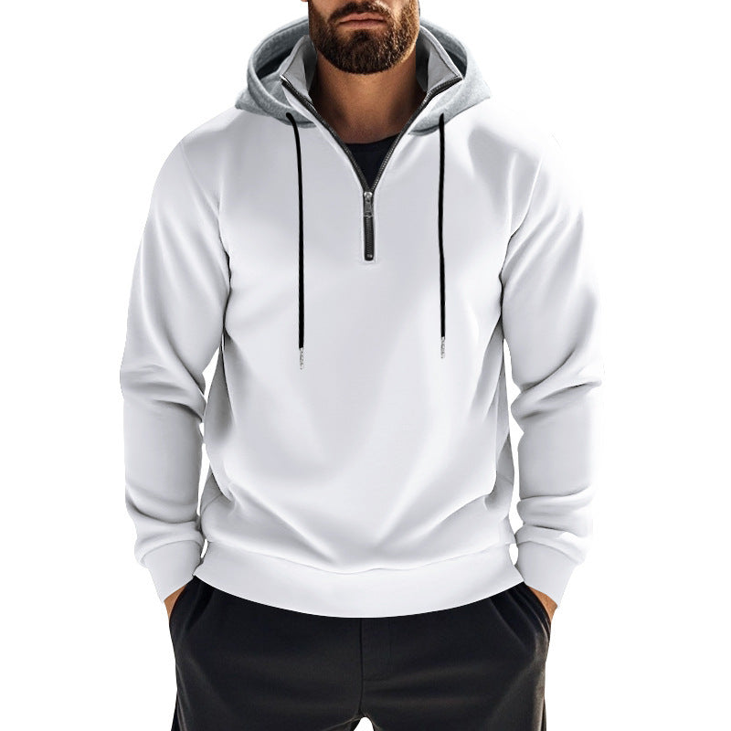 Herren Hoodie Sportlich Kapuzenpullover Mit Reißverschluss - BerlinGlamour