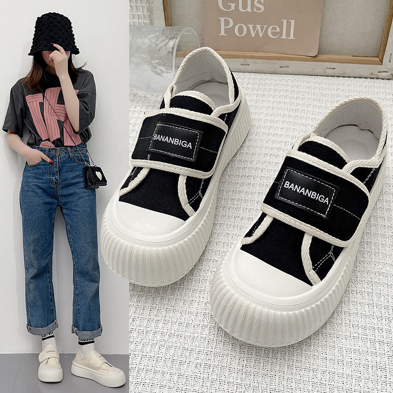 Damen Sneaker Weich Bequem Mit Klettverschluss - BerlinGlamour