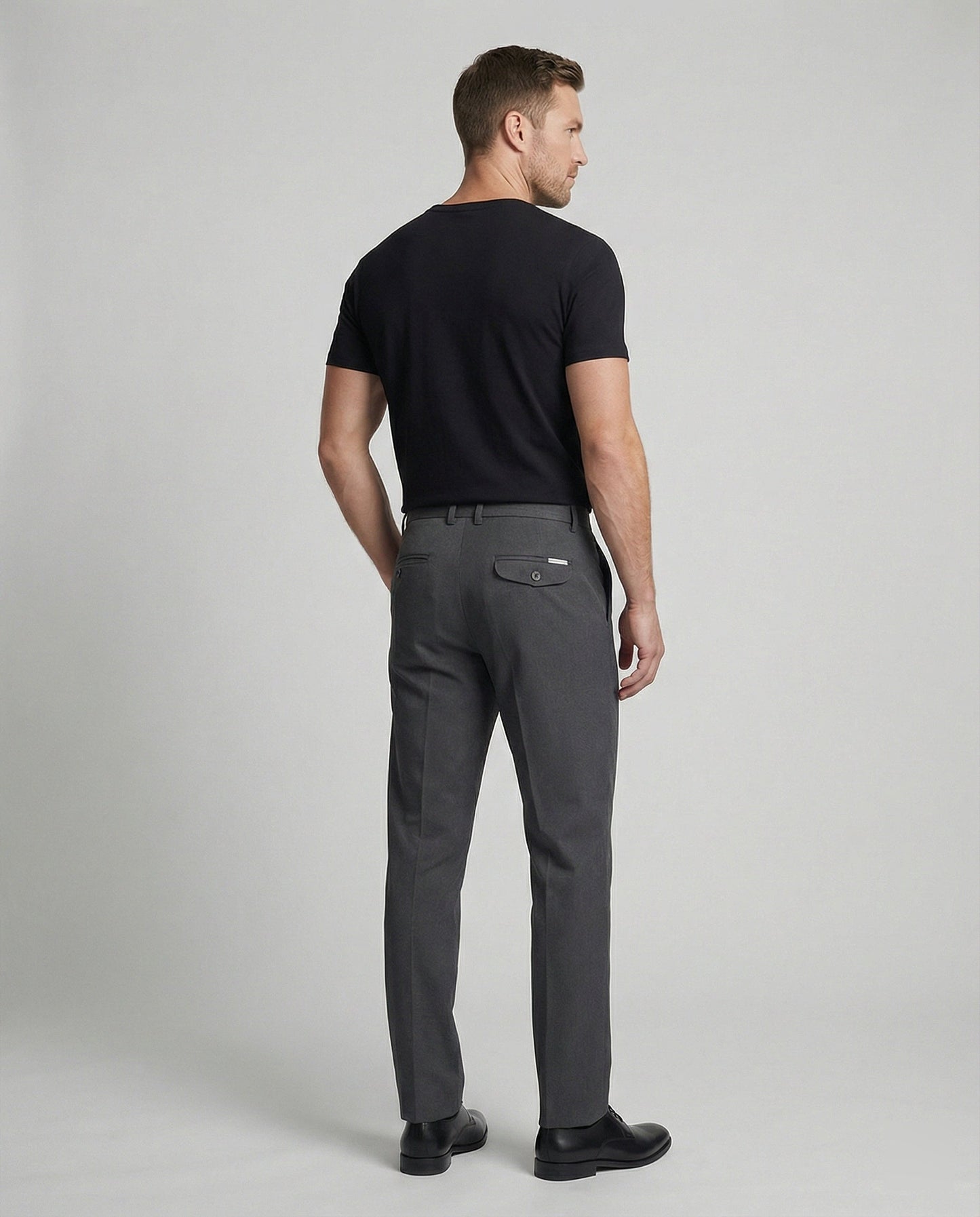 Herren Anzughose Elegant Strukturiert Slimfit