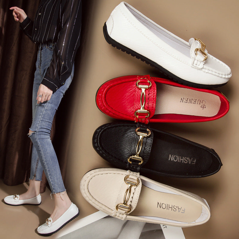 Damen Mokassinschuhe Gold Dekorative Pantoletten - BerlinGlamour