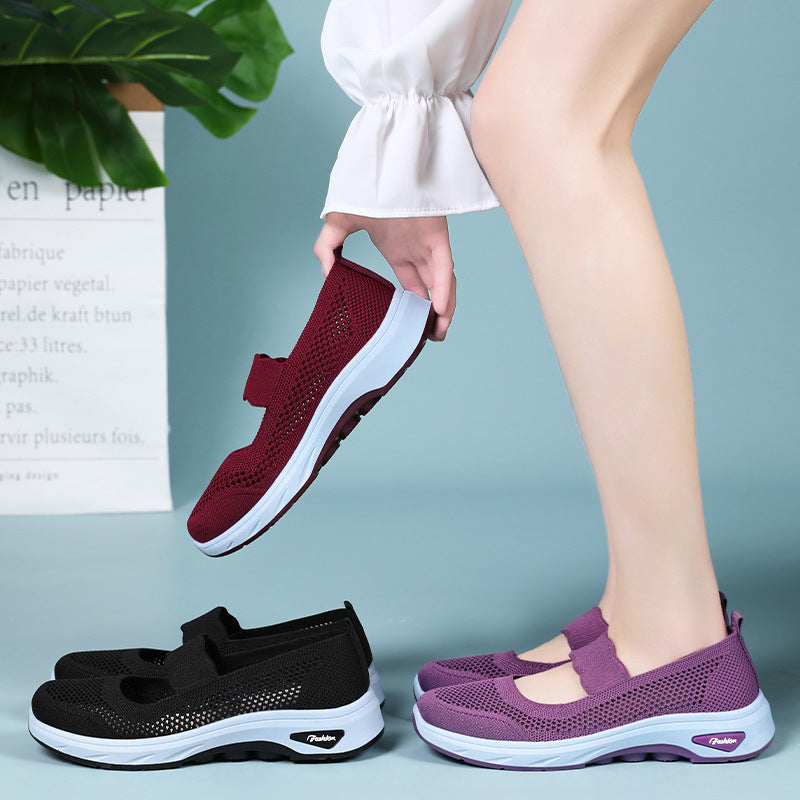 Damen Sneaker Atmungsaktiv Slip-On Elastisch Bequem