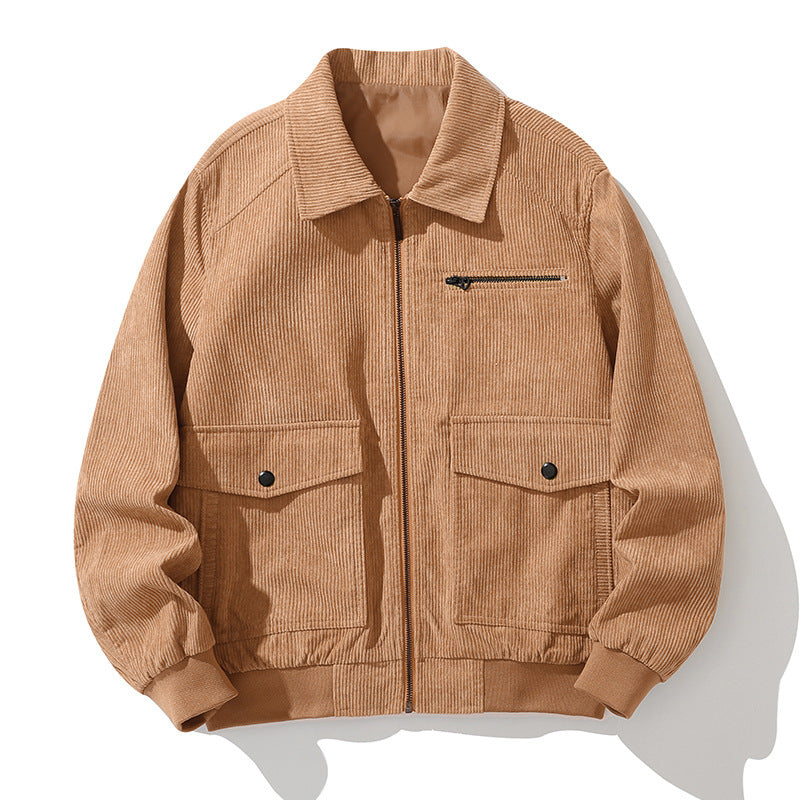 Herren Cordjacke Praktisch Mit Taschen Hochwertig