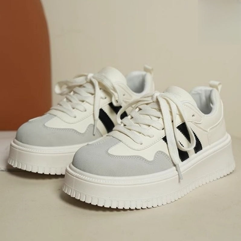 Damen Sneaker Plattform High Heel bequem Komfort Schuhe
