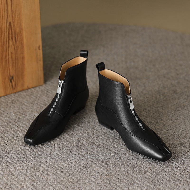 Damen Stiefeletten Elegant Reißverschluss Komfort Schuhe