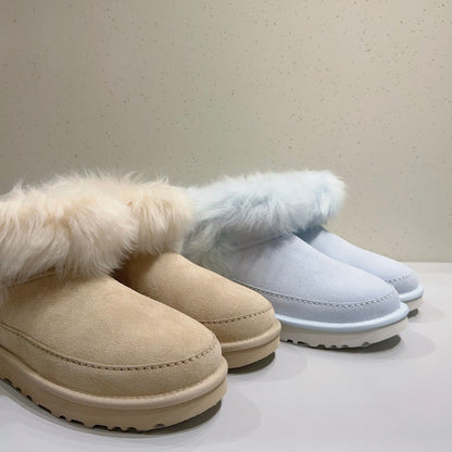 Damen Hausschuhe Flauschig Warm mit Fleece und rutschfester Sohle