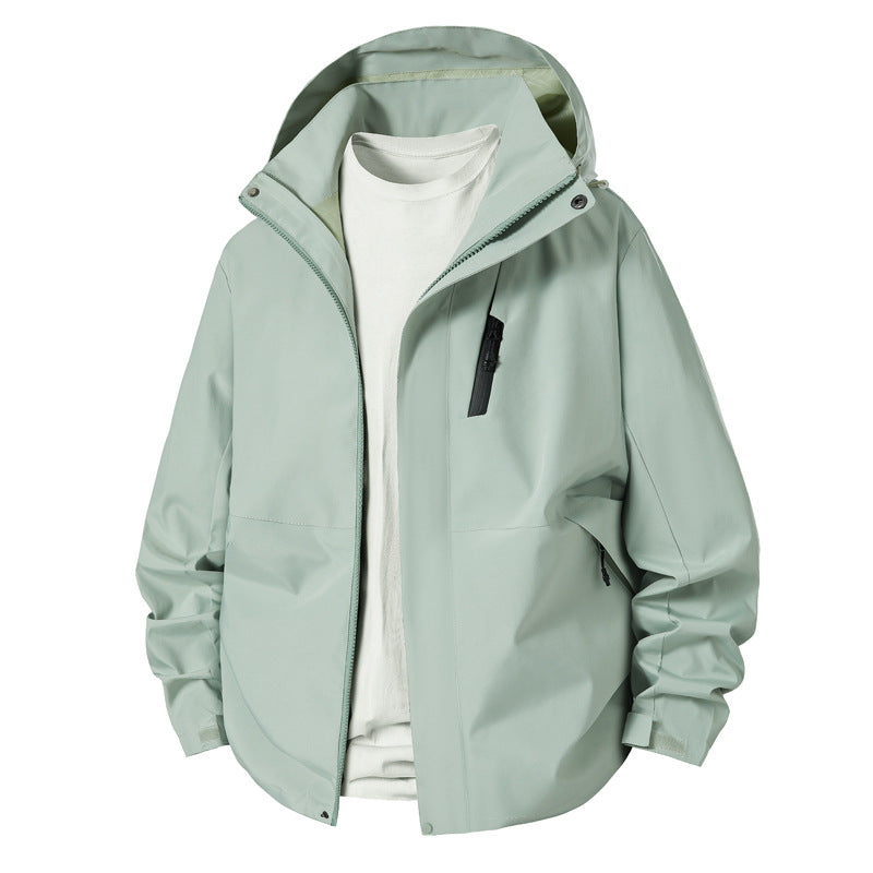 Herren Outdoorjacke Übergangsjacke Wasserdicht Mit Kapuze