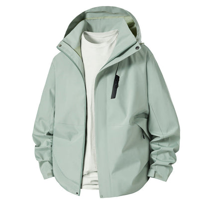 Herren Outdoorjacke Übergangsjacke Wasserdicht Mit Kapuze