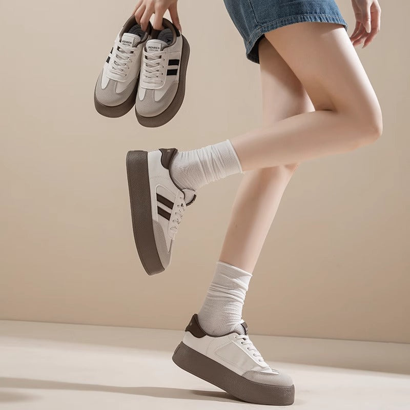 Damen Sneaker Plattform High Heel Schuhe Trendy Mode