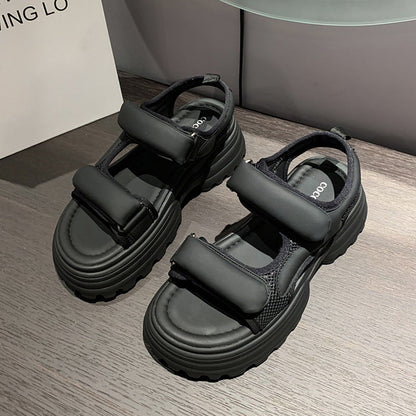 Damen Sandalen Sportlich Bequem Klettverschluss