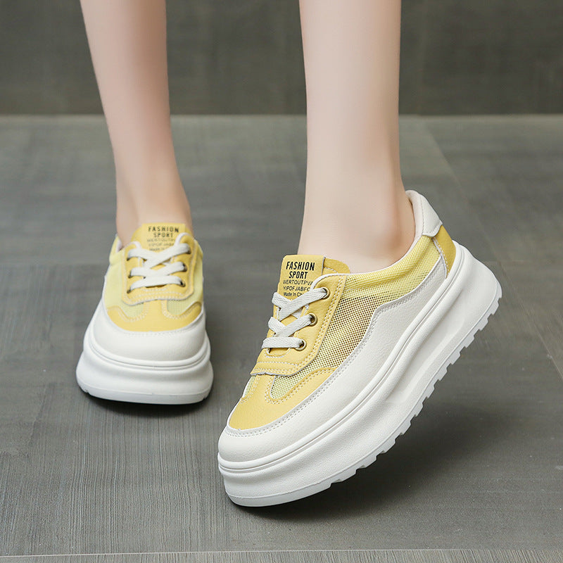 Damen Sneaker Sportlich Trendy Weiße Schuhe