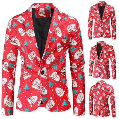 Herren Blazer Weihnachtsdesign Festlich Glitzernd - BerlinGlamour