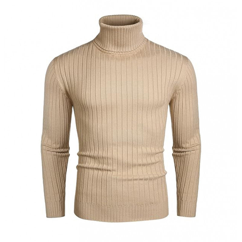 Herren Rollkragenpullover Rippstrick Modern Hochwertig