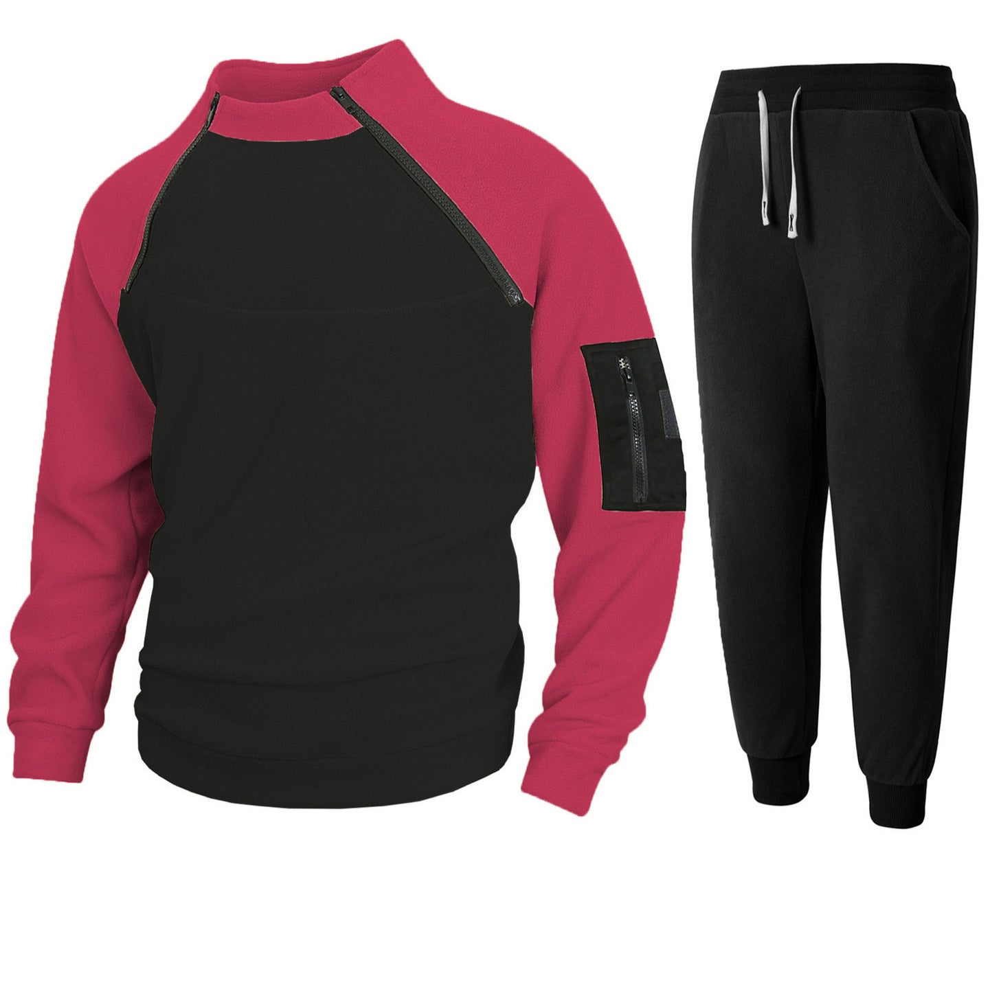 Herren Pullover Stehkragen Funktionsstoff Sportlich