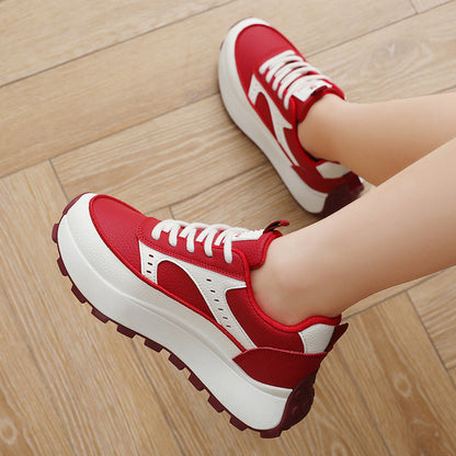 Damen Sneaker Plattform Schuhe Modisch Rutschfest