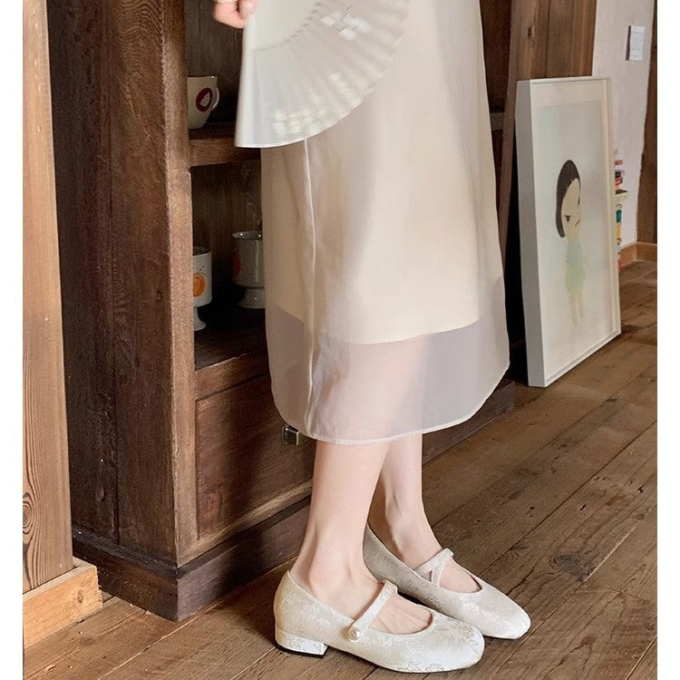 Damen Ballerinas Blumen Muster Komfort Schuhe