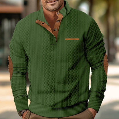 Herren Pullover Modern Struktur Kragen