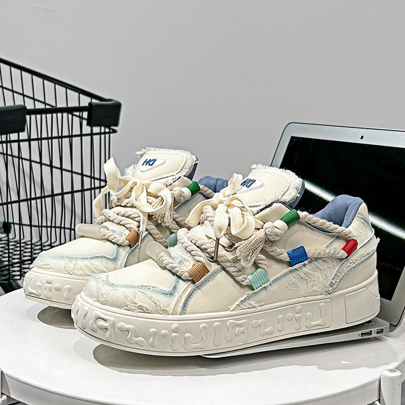Damen Sneaker Bequem Modisch Schnürsenkel Schuhe - BerlinGlamour