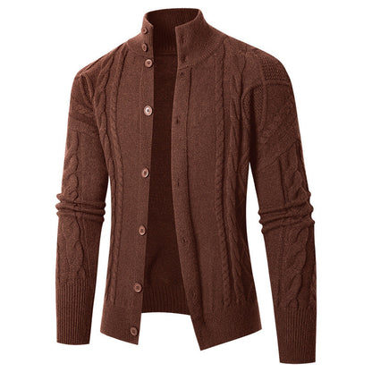 Herren Strickjacke Kabelmuster Elegant Modern - BerlinGlamour