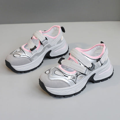 Damen Sneaker Sportlich Atmungsaktiv Mit Verstellbarem Riemen