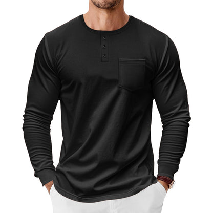 Herren Langarmshirt mit Brusttasche Modern Berlin