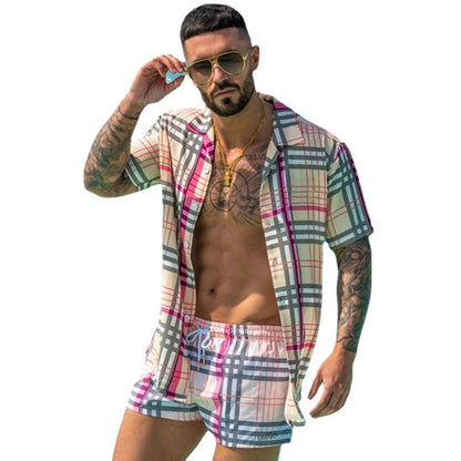 Herren Strandset Kurzarm Sommer Modern