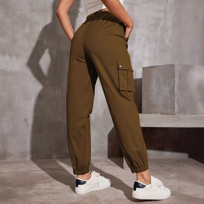 Damen Cargo-Hose Bequem Praktisch Mit Taschen