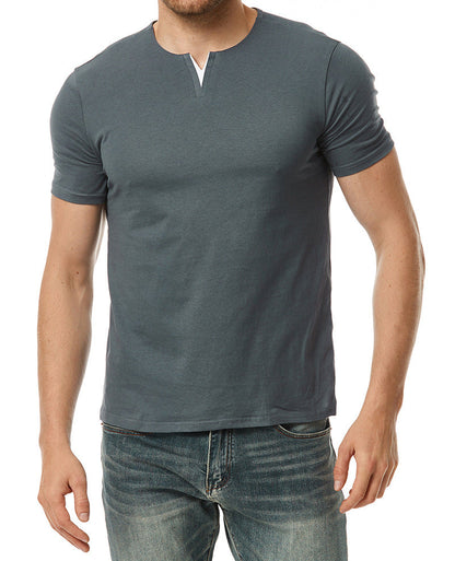 Herren Kurzarm-Shirt Moderner Ausschnitt Bequem