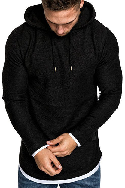 Herren Kapuzenpullover Langarm Sportlich Moderne Struktur - BerlinGlamour