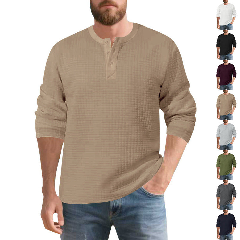 Herren Langarmshirt Modern Strukturiert Berlin Stil - BerlinGlamour