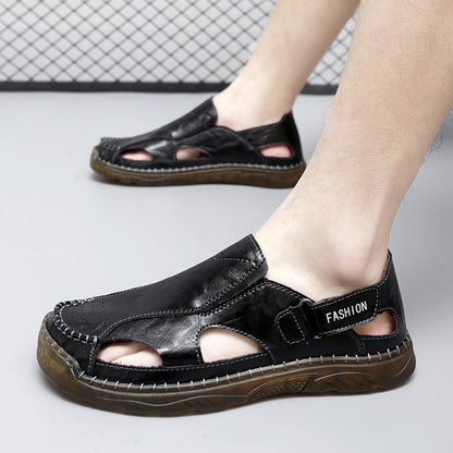 Damen Leder-Sandalen Atmungsaktiv Bequem Sommer