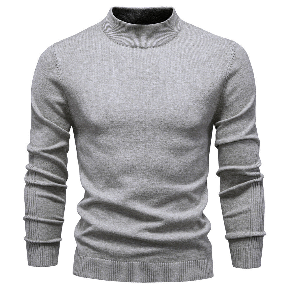 Herren Rollkragenpullover Weich Strick Material Rippstruktur