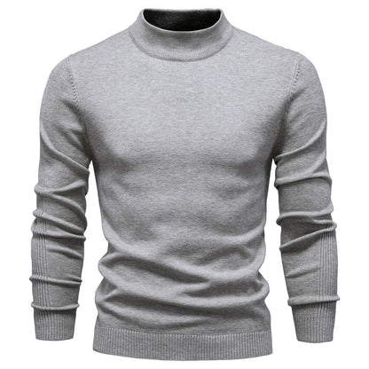 Herren Rollkragenpullover Weich Strick Material Rippstruktur