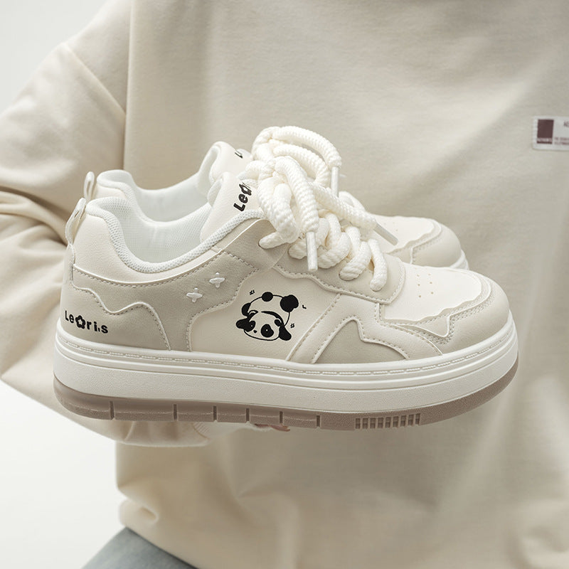 Damen Sneaker Sportlich Tiermotiv Schnürsenkel