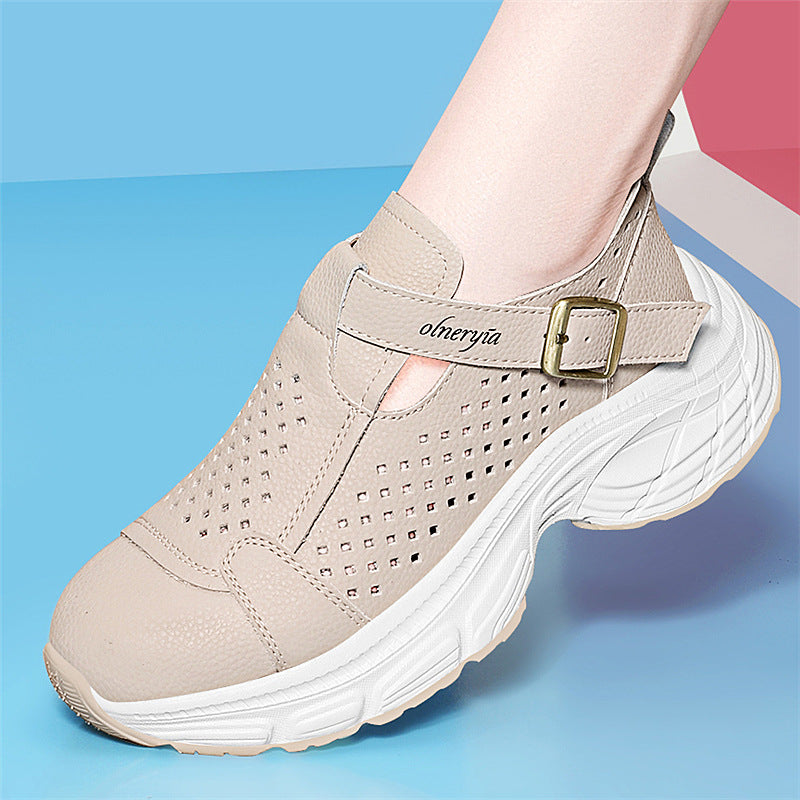 Damen Sandalen Atmungsaktiv Komfortabel Rutschfest