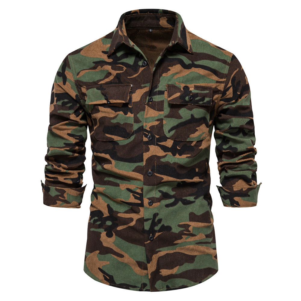 Herren Karohemd Kamelhaar Hemd Elegantes Design