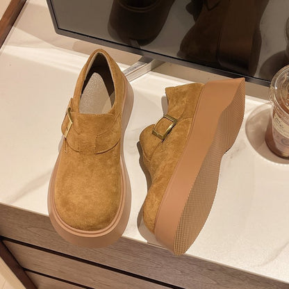 Damen Clogs mit Plateauabsatz Elegante Schnalle bequem