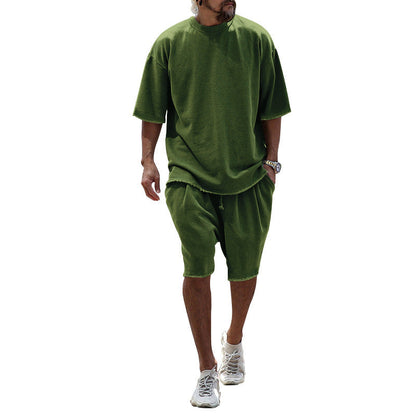 Herren Sommer Set Shorts Oberteil Relaxed Style