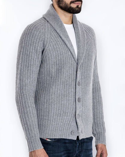 Herren Strickjacke Modern Schalkragen Übergröße