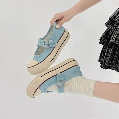 Damen Schuhe Mary Jane Weich Moderne Riemen Schuhe