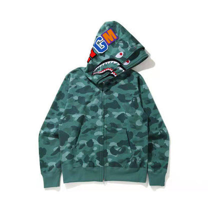 Herren Camouflage Jacke Kapuzenjacke Reißverschluss
