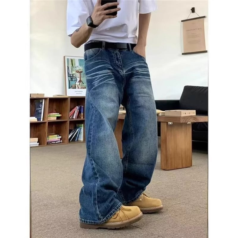 Herren Jeans Bequem Weite Passform Lässig