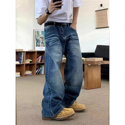 Herren Jeans Bequem Weite Passform Lässig