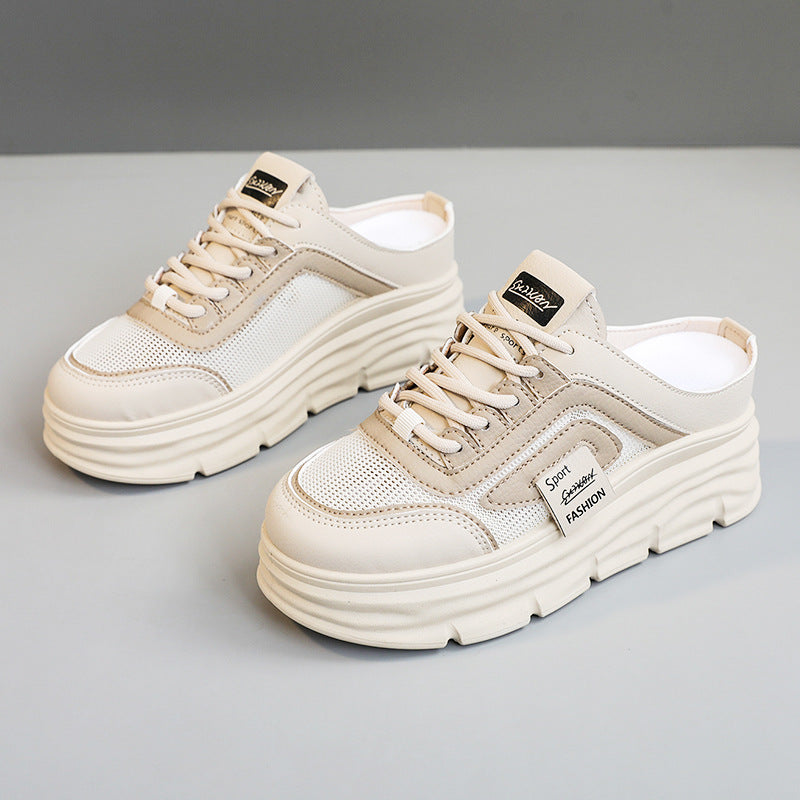 Damen Sneaker High Heels Sportlich Plateau Schuhe