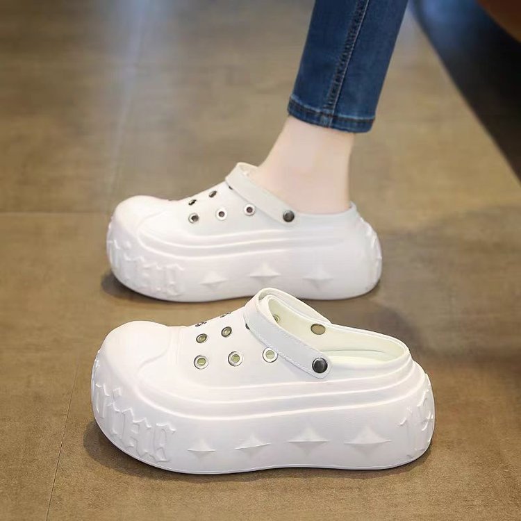 Damen Clogs Plateau Schuhe mit Gummisohle Trendy