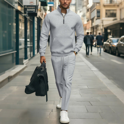 Herren Sweater Set Modern Elastisch Mit Reißverschluss