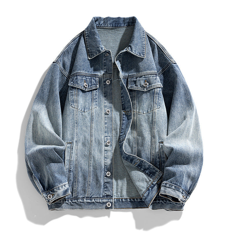 Herren Denimjacke Lässig Modern Mit Taschen