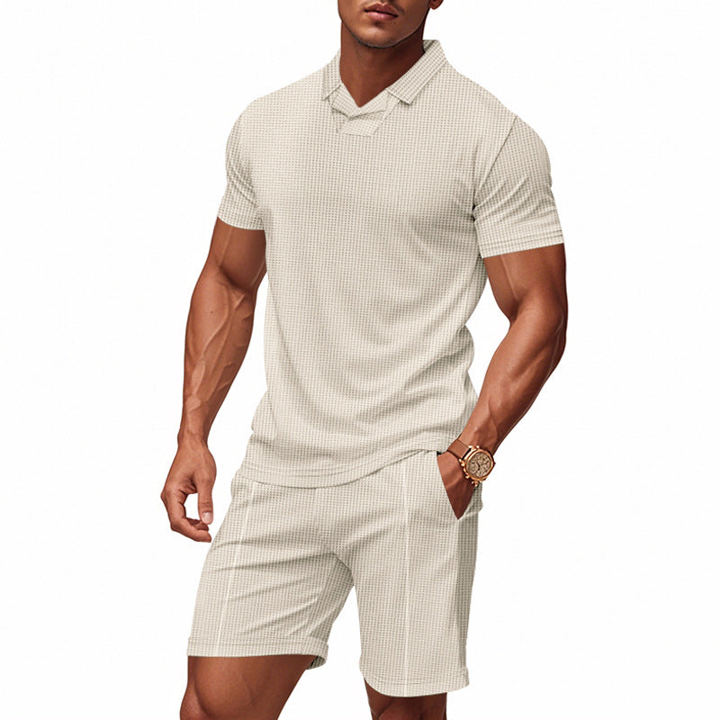 Herren Sportoutfit Kurzarm Modern Strukturiert