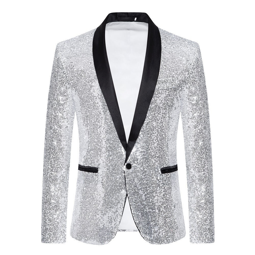 Glitzerndes Herren Sakko Pailletten Anzug Jackett - BerlinGlamour