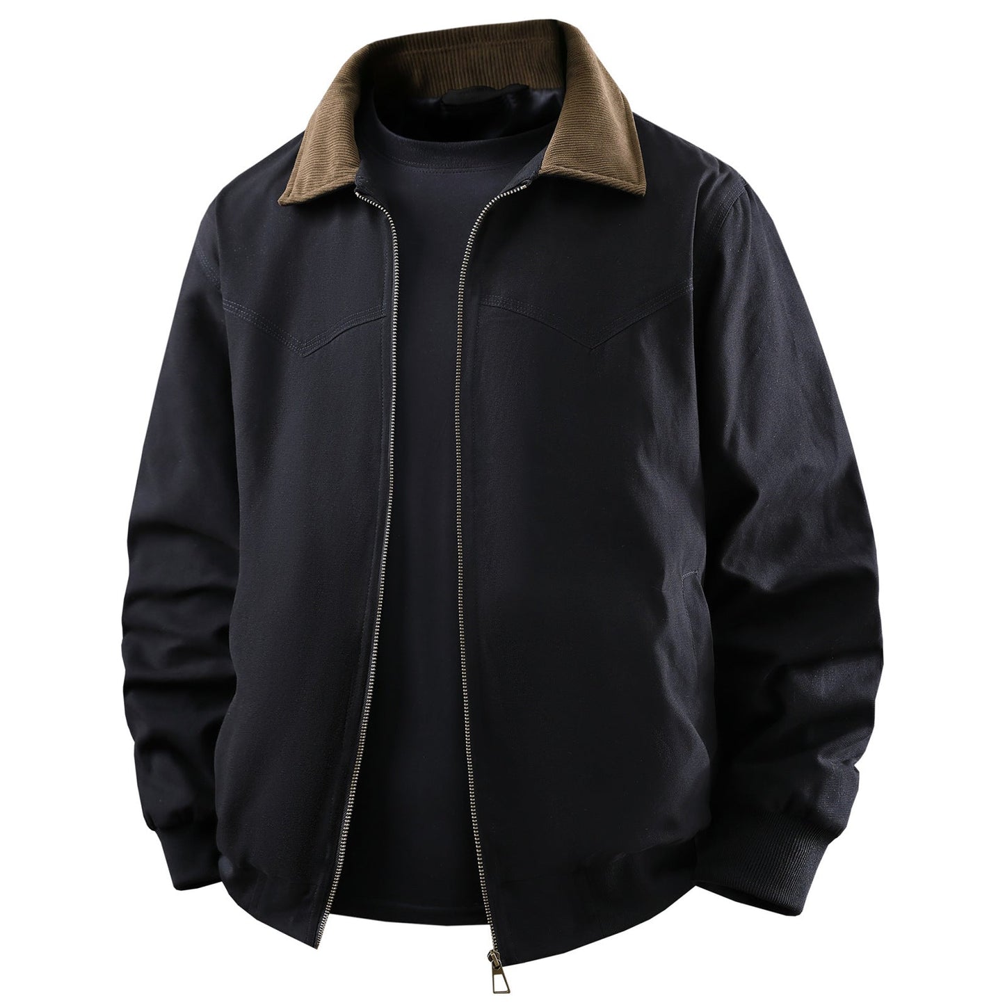 Herren Übergangsjacke Modern mit Kontrastkragen und vielen Taschen