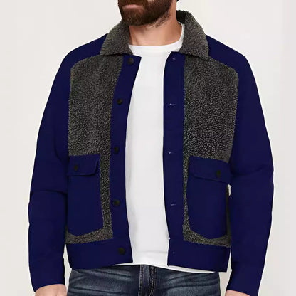 Herren Fleecejacke Warm Mit Taschen Weich